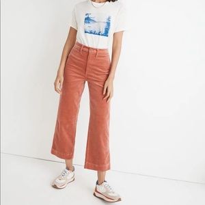 Madewell Slim Emmett Wide-Leg Pants in Corduroy
